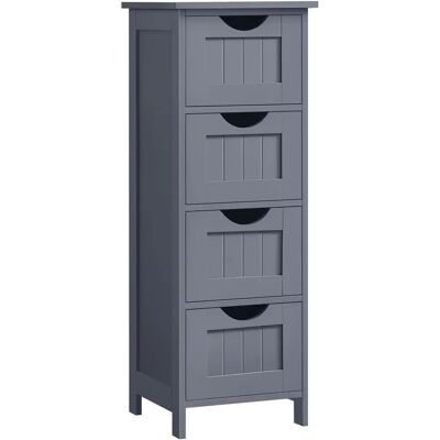 VASAGLE Badezimmer Schrank mit 4 Schubladen - Badezimmer Schrank VASAGLE Badezimmer Schrank mit 4 Schubladen - Badezimmer Schrank