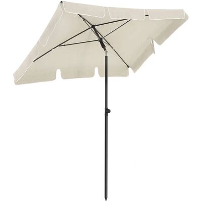 SONGMICS Balkon Rechteckiger Sonnenschirm - UPF 50+ - Verstellbarer Neigungswinkel - Stahlmast - Gartenschirm SONGMICS Balkon Rechteckiger Sonnenschirm - UPF 50+ - Verstellbarer Neigungswinkel - Stahlmast - Gartenschirm