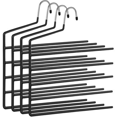 Songmics Black 5-Bar Space-Saving Trouser Hangers - Trouser Type Songmics Black 5-Bar Space-Saving Trouser Hangers - Trouser Type