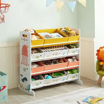 Songmics Spielzeugregal mit 12 Boxen - Kinder Aufbewahrung Songmics Spielzeugregal mit 12 Boxen - Kinder Aufbewahrung
