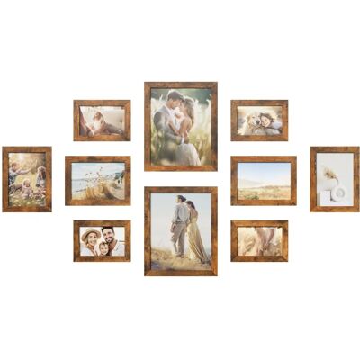 Homestoreking Vintage Braune 10-teiliges Bilderrahmen-Set - Wand & Tisch Homestoreking Vintage Braune 10-teiliges Bilderrahmen-Set - Wand & Tisch