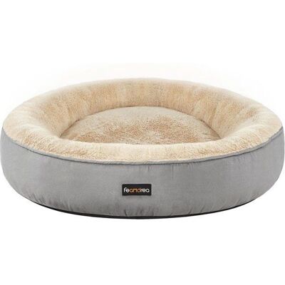 Lit pour chien Feandrea - Forme donut - Ø 70 cm - Gris Clair Lit pour chien Feandrea - Forme donut - Ø 70 cm - Gris Clair