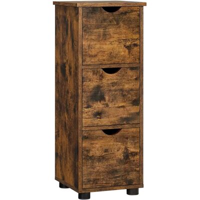 VASAGLE Unité de rangement marron rustique avec 3 tiroirs - Storage unit VASAGLE Unité de rangement marron rustique avec 3 tiroirs - Storage unit
