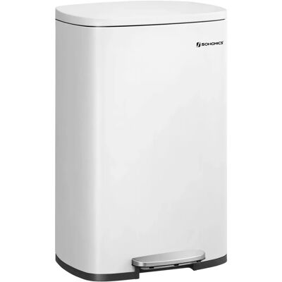 Songmics Cubo de Cocina de Pedal Blanco 50L con Interior Songmics Cubo de Cocina de Pedal Blanco 50L con Interior