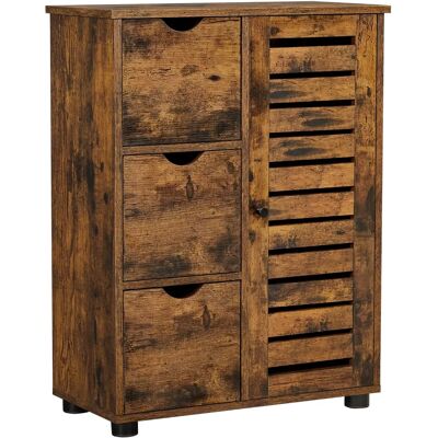 VASAGLE Rustic Brown Bathroom Floor Cabinet - Bathroom Storage VASAGLE Rustic Brown Bathroom Floor Cabinet - Bathroom Storage