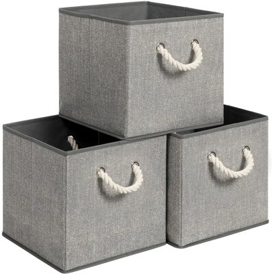 Homestoreking Boîtes de Rangement - Lot de 3 - 30x30x30cm - Publicité Homestoreking Boîtes de Rangement - Lot de 3 - 30x30x30cm - Publicité