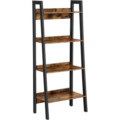 VASAGLE Bücherregal 4 Ebenen Rustik Braun Schwarz - Regal VASAGLE Bücherregal 4 Ebenen Rustik Braun Schwarz - Regal