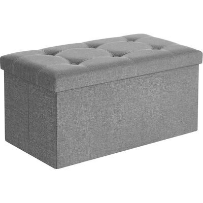 Pricenet Hellgraue Aufbewahrungsbank - 76x38x38 cm - 300kg Unterstützung Pricenet Hellgraue Aufbewahrungsbank - 76x38x38 cm - 300kg Unterstützung