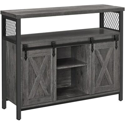 VASAGLE Industrial Sideboard - Rustic Storage Cabinet with Sliding Doors VASAGLE Industrial Sideboard - Rustic Storage Cabinet with Sliding Doors