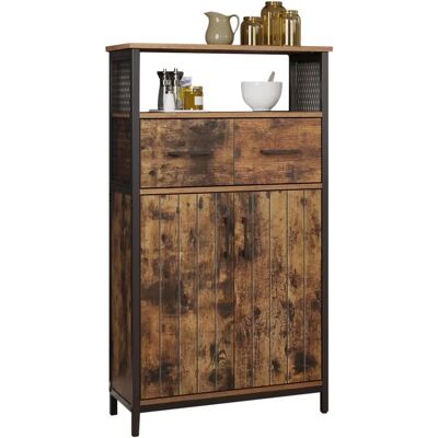 Armoire de rangement marron rustique VASAGLE avec étagère réglable - Armoire - Publicité Armoire de rangement marron rustique VASAGLE avec étagère réglable - Armoire - Publicité