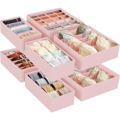 SONGMICS Rosa 8er Set Unterwäsche-Organizer - Aufbewahrungsboxen SONGMICS Rosa 8er Set Unterwäsche-Organizer - Aufbewahrungsboxen