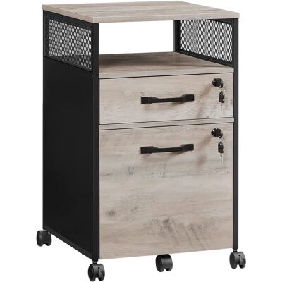 Vasagle Lockable Filing Cabinet - Office Storage with Drawers & Castors Vasagle Lockable Filing Cabinet - Office Storage with Drawers & Castors