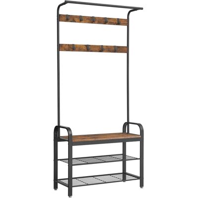 Portemanteau VASAGLE Noisette et Noir - Arbre à chaussures, 183cm - Publicité Portemanteau VASAGLE Noisette et Noir - Arbre à chaussures, 183cm - Publicité