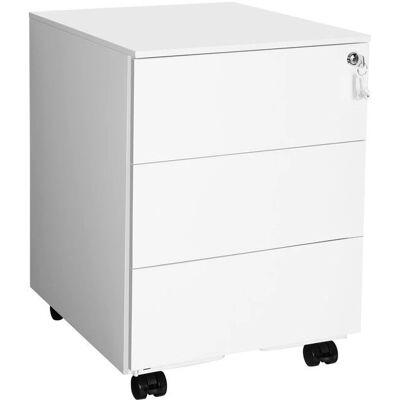 SONGMICS Valkoinen/Sininen 3-vetolaatikollinen toimistokaappi - Arkistokaappi SONGMICS Valkoinen/Sininen 3-vetolaatikollinen toimistokaappi - Arkistokaappi