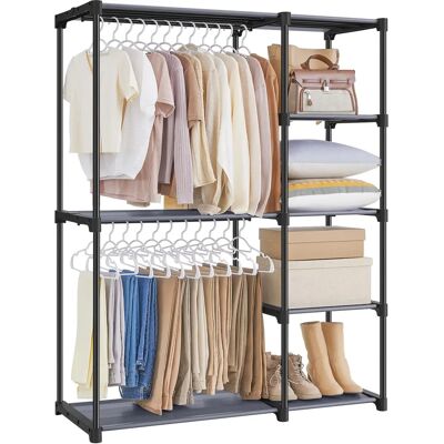 SONGMICS Offener Kleiderschrank - 43 x 112 x 165 cm - Grau SONGMICS Offener Kleiderschrank - 43 x 112 x 165 cm - Grau
