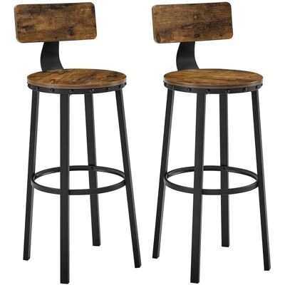 SONGMICS Vasagle Barhocker Set - Industriell, 73cm, 2 stk SONGMICS Vasagle Barhocker Set - Industriell, 73cm, 2 stk
