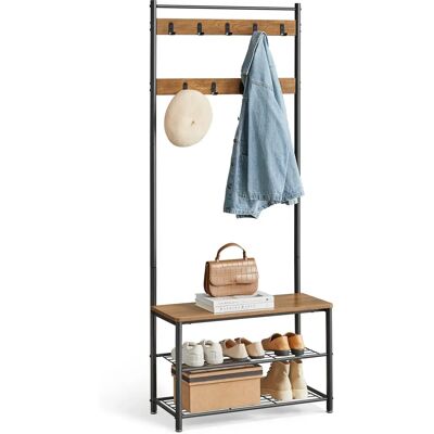 VASAGLE Walnussbraun und Schwarz Garderobe - Eingangsorganisation VASAGLE Walnussbraun und Schwarz Garderobe - Eingangsorganisation