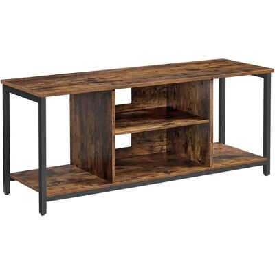 VASAGLE Rustik Brauner TV-Tisch - Offenes Stauraumdesign für bis zu 55 Zoll Fernseher VASAGLE Rustik Brauner TV-Tisch - Offenes Stauraumdesign für bis zu 55 Zoll Fernseher
