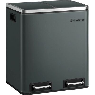 SONGMICS Zweite 15L Küchenmülleimer - Robuster Stahl, Geruchsneutral SONGMICS Zweite 15L Küchenmülleimer - Robuster Stahl, Geruchsneutral