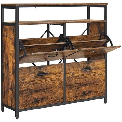 Organizator de pantofi Vasagle LBS803B01 - Maro Rustic Negru Organizator de pantofi Vasagle LBS803B01 - Maro Rustic Negru