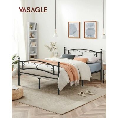 SONGMICS VASAGLE Metallbettgestell - 140x190cm, Schwarz - Stabil & Einfacher Aufbau SONGMICS VASAGLE Metallbettgestell - 140x190cm, Schwarz - Stabil & Einfacher Aufbau
