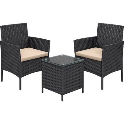 SONGMICS Puutarhakalusteväli - Moderni Rattan Ulkotilaan Pöytä & Tuolit SONGMICS Puutarhakalusteväli - Moderni Rattan Ulkotilaan Pöytä & Tuolit