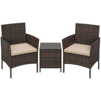 Ensemble de Mobilier de Jardin SONGMICS - Marron et Topo - Terrasse, Balcon, Extérieur - Publicité Ensemble de Mobilier de Jardin SONGMICS - Marron et Topo - Terrasse, Balcon, Extérieur - Publicité