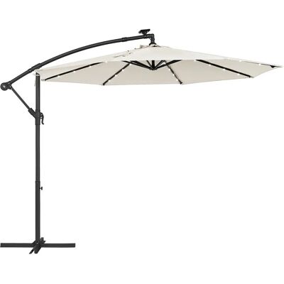 Ombrellone da giardino beige SONGMICS con luci LED solari - Tipo di giardino Ombrellone da giardino beige SONGMICS con luci LED solari - Tipo di giardino