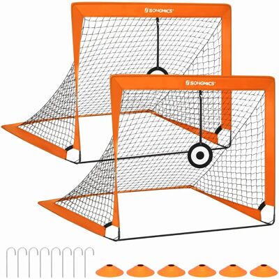 Conjunto de 2 golas de futebol portáteis SONGMICS - Laranja Conjunto de 2 golas de futebol portáteis SONGMICS - Laranja
