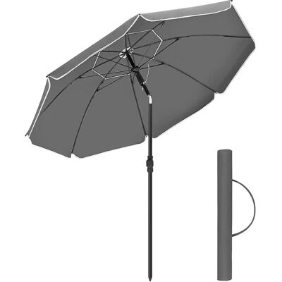 Szary 2m Parasol Plażowy SONGMICS - UV 50+ Lekki i Wytrzymały Szary 2m Parasol Plażowy SONGMICS - UV 50+ Lekki i Wytrzymały