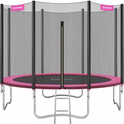 SONGMICS Rosa 305 cm Außen-Trampolin mit Sicherheitsnetz SONGMICS Rosa 305 cm Außen-Trampolin mit Sicherheitsnetz