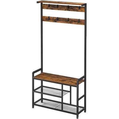 SONGMICS - Vasagle Garderobe - 7 Haken - Schuhbank - Stahl SONGMICS - Vasagle Garderobe - 7 Haken - Schuhbank - Stahl