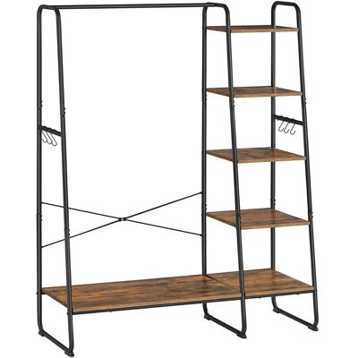 Vasagle Garderobe mit Regalen - Schwarz Vasagle Garderobe mit Regalen - Schwarz