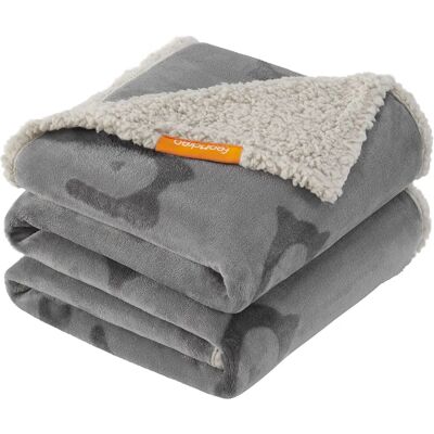 SONGMICS Feandrea Waterproof Dog Blanket - Sherpa Fleece, 73x63cm, Grey SONGMICS Feandrea Waterproof Dog Blanket - Sherpa Fleece, 73x63cm, Grey