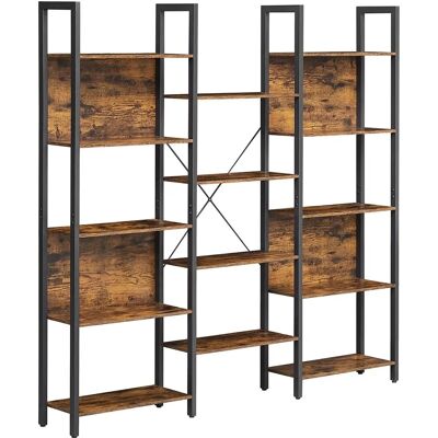 VASAGLE Rustikales Braun-Schwarz 14-Regal Bücherregal VASAGLE Rustikales Braun-Schwarz 14-Regal Bücherregal