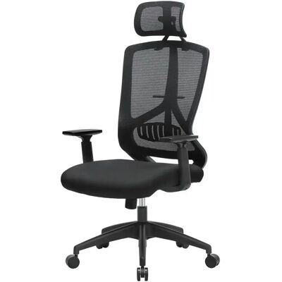 SONGMICS Bürostuhl OBN53BK Schwarz - Ergonomisch, Drehbar, Netz-Rücken SONGMICS Bürostuhl OBN53BK Schwarz - Ergonomisch, Drehbar, Netz-Rücken