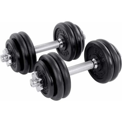 SONGMICS Musta 30kg Säädettävä Käsipaino - Kuntoiluvälineet SONGMICS Musta 30kg Säädettävä Käsipaino - Kuntoiluvälineet