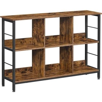 VASAGLE Industrie-Design Bücherregal mit 6 Fächern - 120x33x80cm VASAGLE Industrie-Design Bücherregal mit 6 Fächern - 120x33x80cm