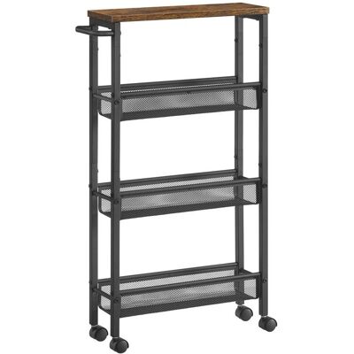Vasagle LRC032B01V1 Badezimmerregal - Platzsparend - Schwarz, Braun Vasagle LRC032B01V1 Badezimmerregal - Platzsparend - Schwarz, Braun