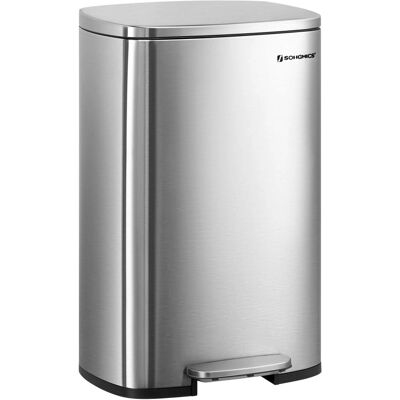 Poubelle en Acier SONGMICS 50L avec Pedale - Usage Intérieur - Publicité Poubelle en Acier SONGMICS 50L avec Pedale - Usage Intérieur - Publicité