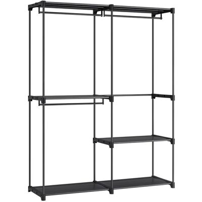 SONGMICS RYG025B02 Kleiderschrank - 3 Hängefächer, Stahl & Kunststoff, 43x138x182cm SONGMICS RYG025B02 Kleiderschrank - 3 Hängefächer, Stahl & Kunststoff, 43x138x182cm
