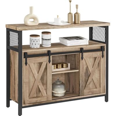 VASAGLE Sideboard - Rustic Kitchen Sliding Doors VASAGLE Sideboard - Rustic Kitchen Sliding Doors