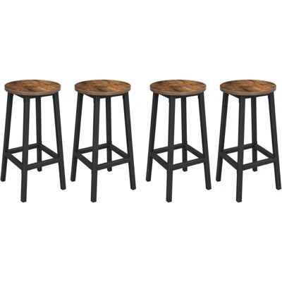 Lot de 4 Tabourets de Bar Vasagle - Noir, 65cm - Publicité Lot de 4 Tabourets de Bar Vasagle - Noir, 65cm - Publicité