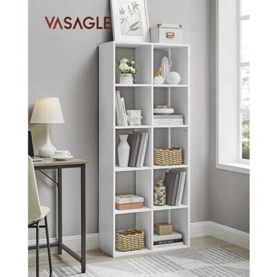 VASAGLE Weißes 10-Fächer Bücherregal - Regal VASAGLE Weißes 10-Fächer Bücherregal - Regal