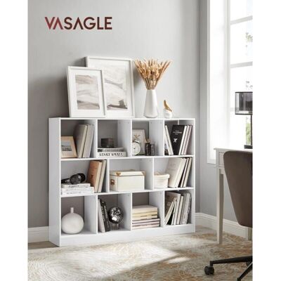 Vasagle Bücherregal - 8 Fächer, Weiß, 126cm - Bücherregal Vasagle Bücherregal - 8 Fächer, Weiß, 126cm - Bücherregal