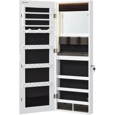 Armadio Gioielli SONGMICS con Specchio e Luci LED - Montaggio a Parete o Porta Armadio Gioielli SONGMICS con Specchio e Luci LED - Montaggio a Parete o Porta