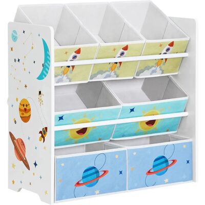 Pricenet Kinderregal - 7 Stoffschubladen für Spielzeug & Bücher Pricenet Kinderregal - 7 Stoffschubladen für Spielzeug & Bücher