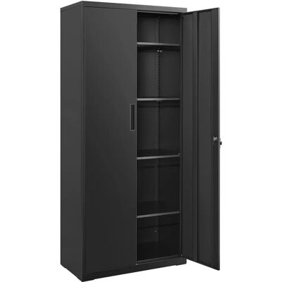 Dulap de Depozitare din Oțel SONGMICS cu 5 Rafturi - Multiutilitar cu Încuietoare Dulap de Depozitare din Oțel SONGMICS cu 5 Rafturi - Multiutilitar cu Încuietoare