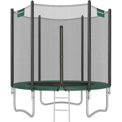 SONGMICS Trampoline vert foncé de 6 pi avec filet de sécurité - Jeu pour enfants SONGMICS Trampoline vert foncé de 6 pi avec filet de sécurité - Jeu pour enfants