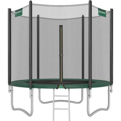SONGMICS Gartentrampolin mit Sicherheitsnetz, 8 Fuß, grün SONGMICS Gartentrampolin mit Sicherheitsnetz, 8 Fuß, grün